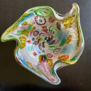 VTG MCM AVEM Murano Millefiori Tutti Frutti Art Bowl Dish. Stunning!